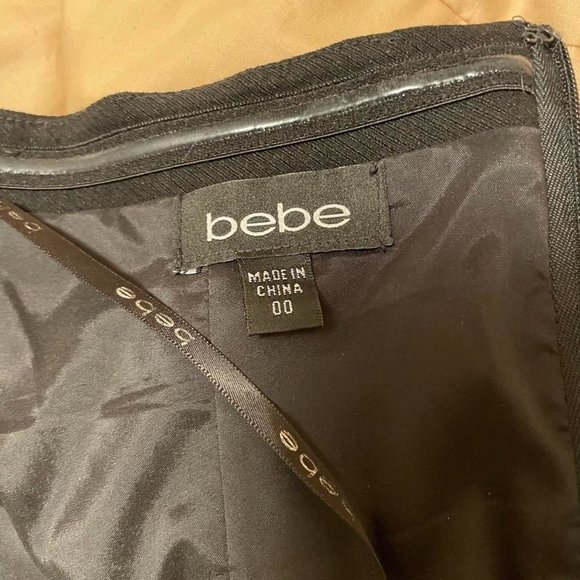 Rhinestone Tuxedo Dress Vtg bebe - Picture 4 of 4